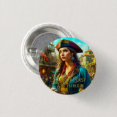 Wild, wilde Barbarenküste - Schaltfläche San Franc Button (Vorne & Hinten)