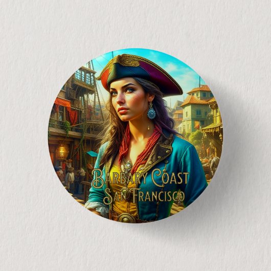 Wild, wilde Barbarenküste - Schaltfläche San Franc Button (Vorderseite)