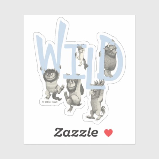 WILD | Wilde Dinge und Max - Blau Aufkleber (Blatt)