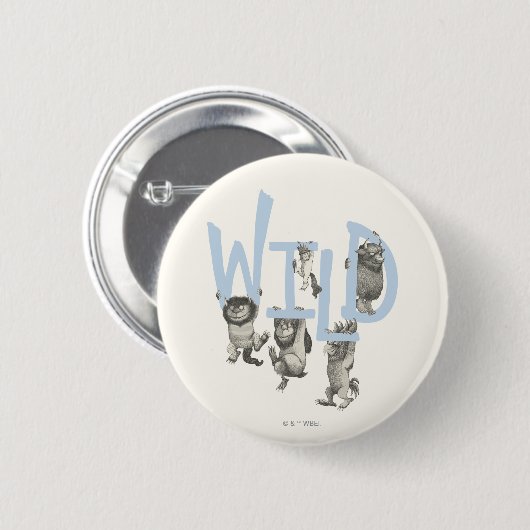 WILD | Wilde Dinge und Max - Blau Button (Vorne & Hinten)