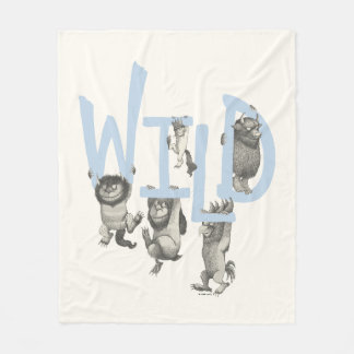 WILD | Wilde Dinge und Max - Blau Fleecedecke