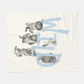 WILD | Wilde Dinge und Max - Blau Fleecedecke (Vorderseite (Horizontal))