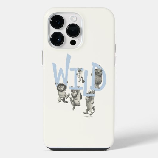 WILD | Wilde Dinge und Max - Blau iPhone Hülle (Rückseite)
