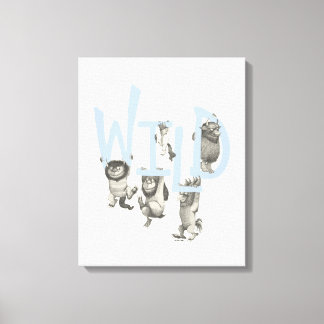 WILD | Wilde Dinge und Max - Blau Leinwanddruck