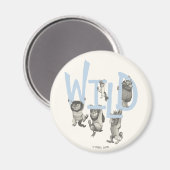 WILD | Wilde Dinge und Max - Blau Magnet (Vorderseite/Rückseite)