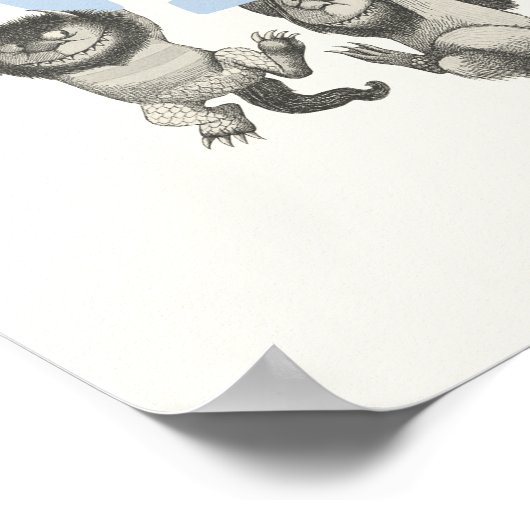 WILD | Wilde Dinge und Max - Blau Poster (Ecke)