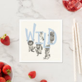 WILD | Wilde Dinge und Max - Blau Serviette (Beispiel)