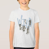 WILD | Wilde Dinge und Max - Blau Tri-Blend Shirt (Vorderseite)