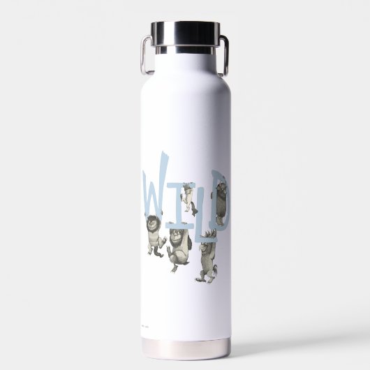 WILD | Wilde Dinge und Max - Blau Trinkflasche (Vorne)