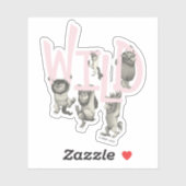 WILD | Wilde Dinge und Max - Rosa Aufkleber (Blatt)