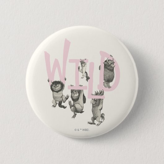 WILD | Wilde Dinge und Max - Rosa Button (Vorderseite)