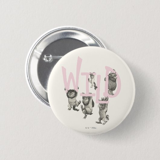 WILD | Wilde Dinge und Max - Rosa Button (Vorne & Hinten)