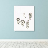 WILD | Wilde Dinge und Max - Rosa Leinwanddruck (Insitu (Holzboden))