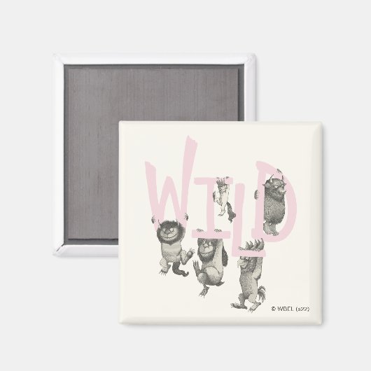 WILD | Wilde Dinge und Max - Rosa Magnet (Vorderseite/Rückseite)