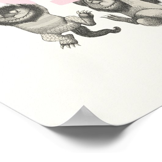 WILD | Wilde Dinge und Max - Rosa Poster (Ecke)