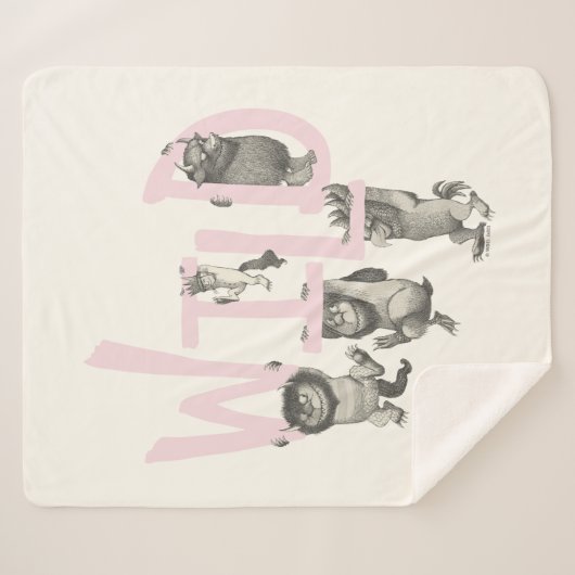 WILD | Wilde Dinge und Max - Rosa Sherpadecke (Vorderseite (Horizontal))