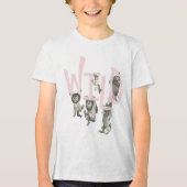 WILD | Wilde Dinge und Max - Rosa Tri-Blend Shirt (Vorderseite)