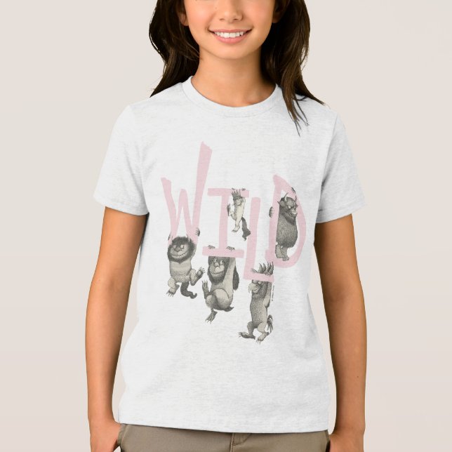 WILD | Wilde Dinge und Max - Rosa Tri-Blend Shirt (Vorderseite)
