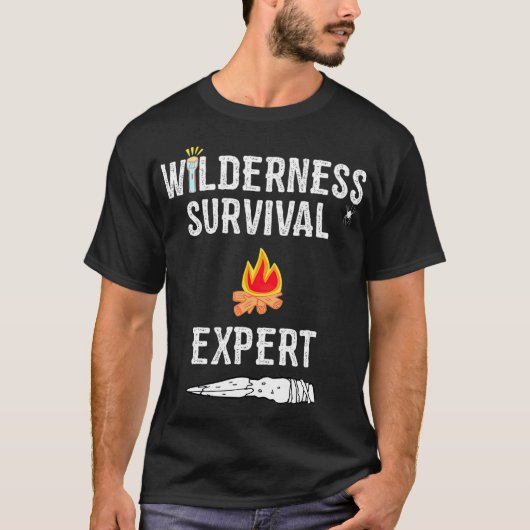 Wild Wilderness Survival Experte Outdoor T-Shirt (Vorderseite)