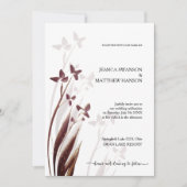 Wild & Wine-Stained Watercolor Floral Einladung (Vorderseite)