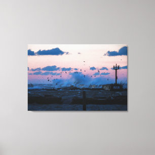 Wild Winter Waves Leinwanddruck