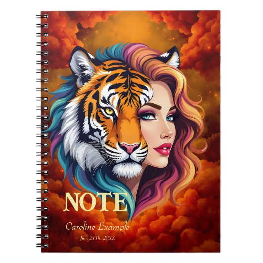 Wild Within – Tiger Spirit Göttin. Notizblock (Vorderseite)