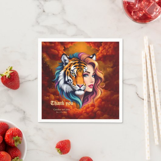 Wild Within – Tiger Spirit Göttin. Serviette (Beispiel)