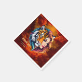 Wild Within – Tiger Spirit Göttin. Serviette (Ecke)