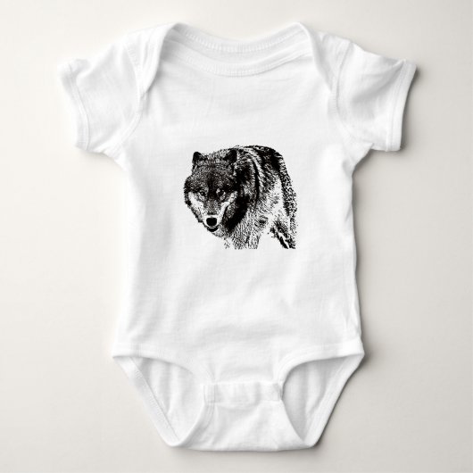 Wild Wolf Baby Strampler (Vorderseite)