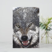 Wild Wolf Briefpapier (Stehend Vorderseite)