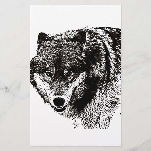 Wild Wolf Briefpapier (Vorderseite)