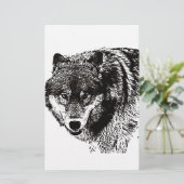 Wild Wolf Briefpapier (Stehend Vorderseite)