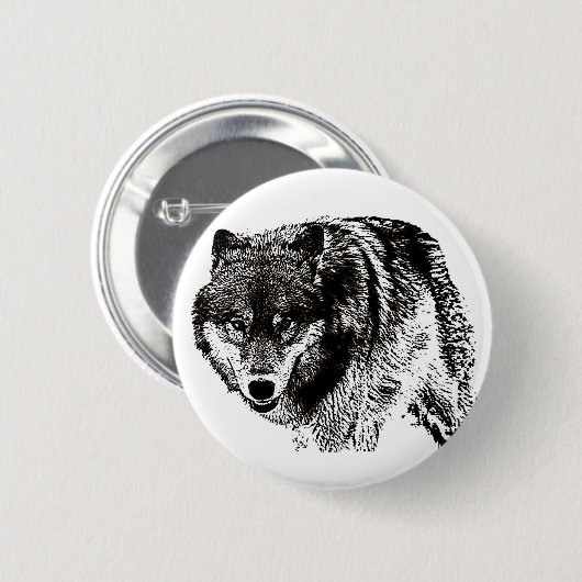 Wild Wolf Button (Vorne & Hinten)