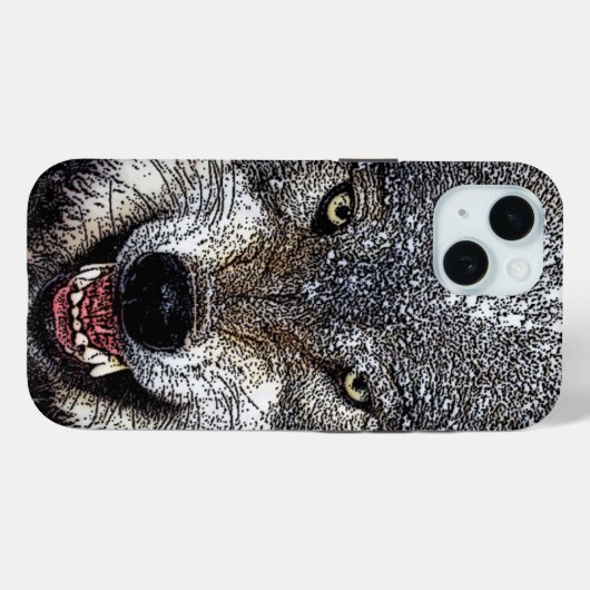 Wild Wolf Case-Mate iPhone Hülle (Rückseite (Horizontal))