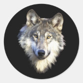Wild Wolf Face Stickers (Vorderseite)
