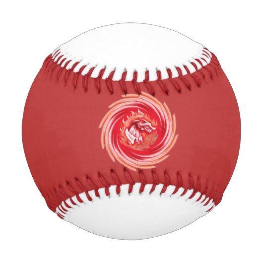 Wild Wolf Flügelroter und weißer Baseball (Vorderseite)