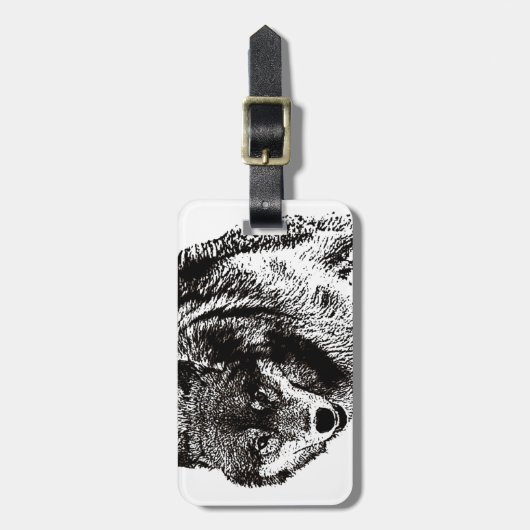 Wild Wolf Gepäckanhänger (Vorderseite vertikal)