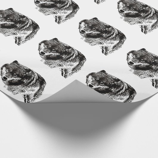 Wild Wolf Geschenkpapier (Ecke)