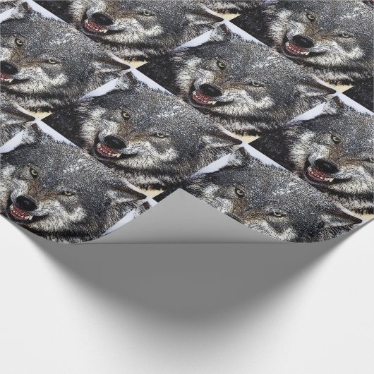 Wild Wolf Geschenkpapier (Ecke)