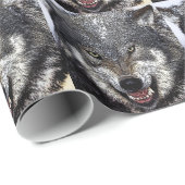 Wild Wolf Geschenkpapier (Rolleneckpunkt)