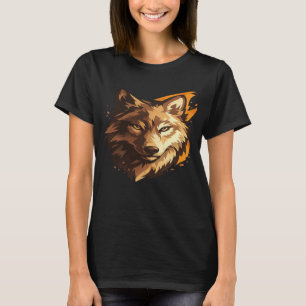 Wild Wolf Gesicht Kunst Unisex T-Shirt