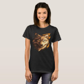 Wild Wolf Gesicht Kunst Unisex T-Shirt (Vorne ganz)