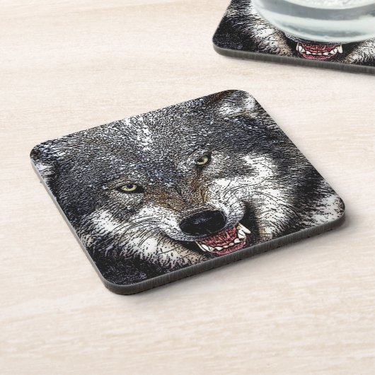 Wild Wolf Getränkeuntersetzer (Linke Seite)