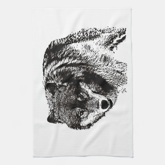 Wild Wolf Handtuch (Vertikal)