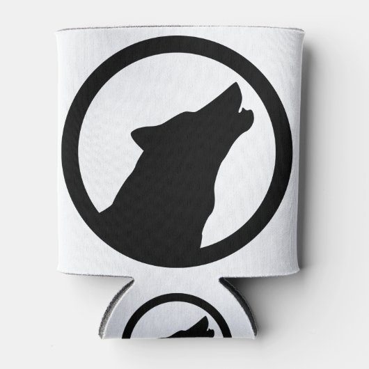 Wild Wolf Howling Logo Dosenkühler (Vorderseite)