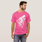 Wild Wolf Howling White Wolf Face T-Shirt (Vorne ganz)