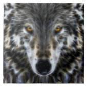 Wild Wolf Inspirational Portrait Fliese (Vorderseite)