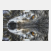 Wild Wolf Inspirational Portrait Handtuch (Horizontal)