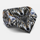 Wild Wolf Inspirational Portrait Krawatte (Gerollt)