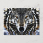 Wild Wolf Inspirational Portrait Postkarte (Vorderseite)